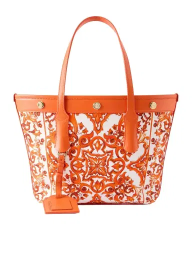 Dolce & Gabbana Kendra Printed Logo-embellished Leather-trimmed Canvas Shoulder Bag | Thumbnail 1 Dolce & Gabbana Kendra Printed Logo-embellished Leather-trimmed Canvas Shoulder Bag | Thumbnail 1