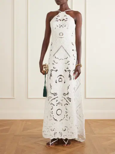 Cult Gaia Emmy Embroidered Cut-out Linen Maxi Dress | Thumbnail 2 Cult Gaia Emmy Embroidered Cut-out Linen Maxi Dress | Thumbnail 2