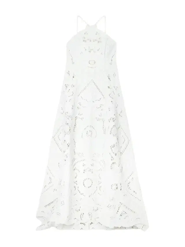 Emmy Embroidered Cut-out Linen Maxi Dress