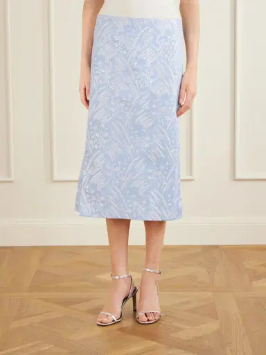 Tory Burch Metallic Jacquard-knit Midi Skirt | Thumbnail 3 Tory Burch Metallic Jacquard-knit Midi Skirt | Thumbnail 3