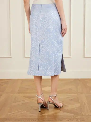 Tory Burch Metallic Jacquard-knit Midi Skirt | Thumbnail 4 Tory Burch Metallic Jacquard-knit Midi Skirt | Thumbnail 4