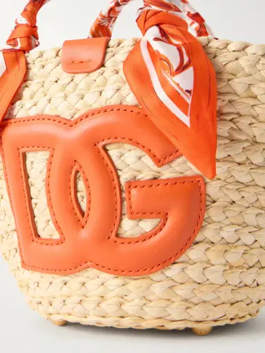 Dolce & Gabbana Kendra Logo-appliquéd Leather-trimmed Raffia Bucket Bag | Thumbnail 5 Dolce & Gabbana Kendra Logo-appliquéd Leather-trimmed Raffia Bucket Bag | Thumbnail 5