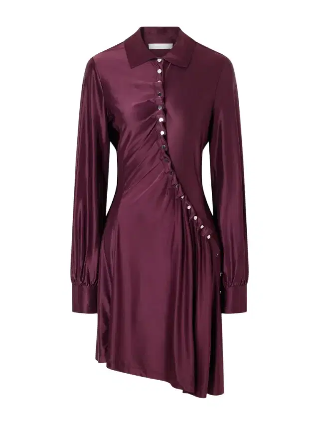 Rabanne Pleated Jersey-satin Mini Dress