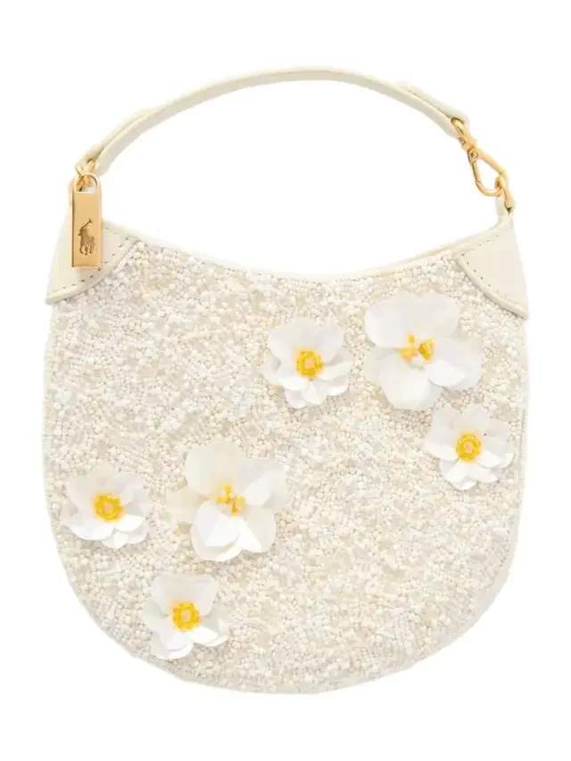 Polo Ralph Lauren Floral-embellished Beaded Small Shoulder Bag