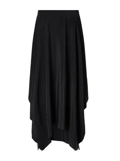 Sharon Wauchob Desia Asymmetric Silk-crepe Midi Skirt | Thumbnail 1 Sharon Wauchob Desia Asymmetric Silk-crepe Midi Skirt | Thumbnail 1