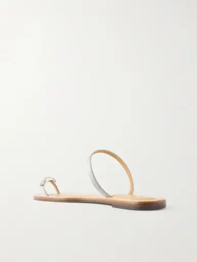 AMANU The Kibera Embellished Satin And Leather Sandals | Thumbnail 3 AMANU The Kibera Embellished Satin And Leather Sandals | Thumbnail 3