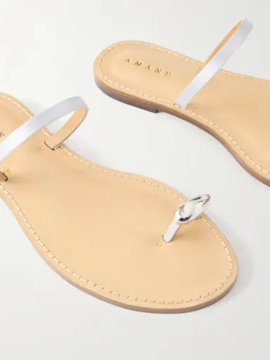 AMANU The Kibera Embellished Satin And Leather Sandals | Thumbnail 5 AMANU The Kibera Embellished Satin And Leather Sandals | Thumbnail 5