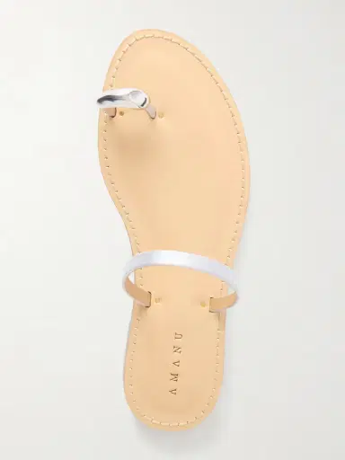AMANU The Kibera Embellished Satin And Leather Sandals | Thumbnail 6 AMANU The Kibera Embellished Satin And Leather Sandals | Thumbnail 6