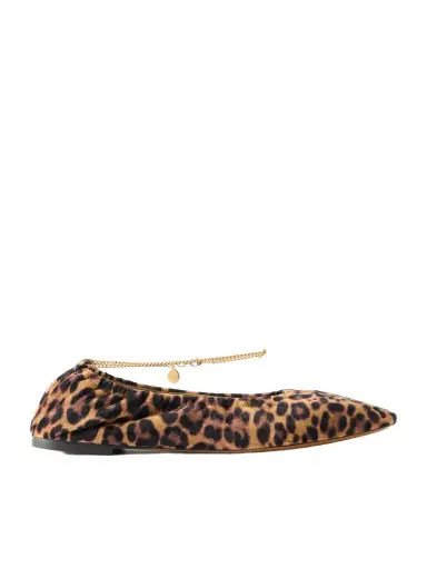 Stella McCartney Embellished Leopard-print Velvet Ballerina Flats | Thumbnail 1
