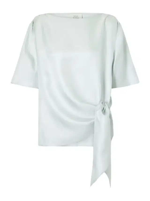 Loulou de Saison Mano Knotted Silk-twill Blouse