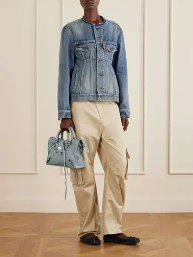 Balenciaga Le City Small Embellished Crinkled-leather Tote | Thumbnail 3