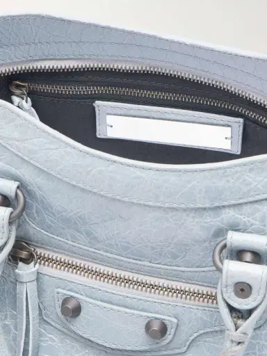 Balenciaga Le City Small Embellished Crinkled-leather Tote | Thumbnail 6