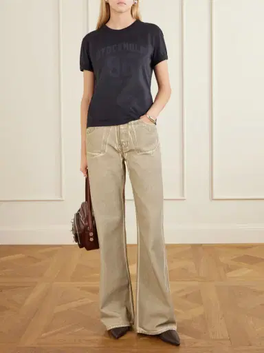 Acne Studios Printed Mid-rise Straight-leg Jeans | Thumbnail 2 Acne Studios Printed Mid-rise Straight-leg Jeans | Thumbnail 2