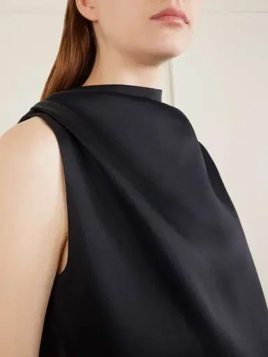 Khaite Astor Crepe Mini Dress | Thumbnail 4 Khaite Astor Crepe Mini Dress | Thumbnail 4