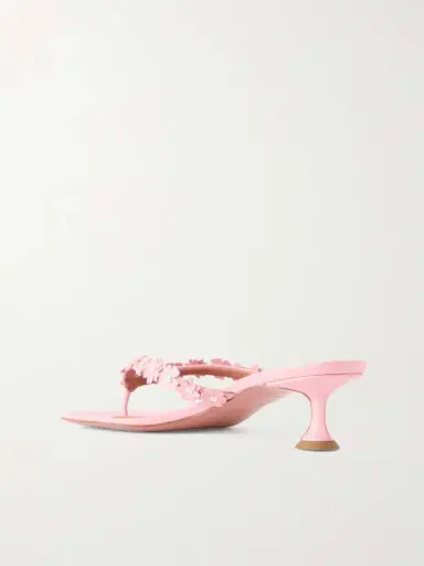 Amina Muaddi Janis 45 Crystal-embellished Leather Thong Sandals | Thumbnail 3 Amina Muaddi Janis 45 Crystal-embellished Leather Thong Sandals | Thumbnail 3
