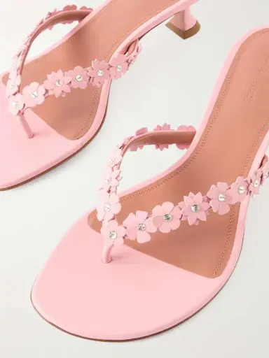 Amina Muaddi Janis 45 Crystal-embellished Leather Thong Sandals | Thumbnail 5 Amina Muaddi Janis 45 Crystal-embellished Leather Thong Sandals | Thumbnail 5
