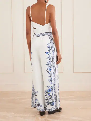 Farm Rio Flowers Arch Printed Linen Jumpsuit | Thumbnail 3 Farm Rio Flowers Arch Printed Linen Jumpsuit | Thumbnail 3