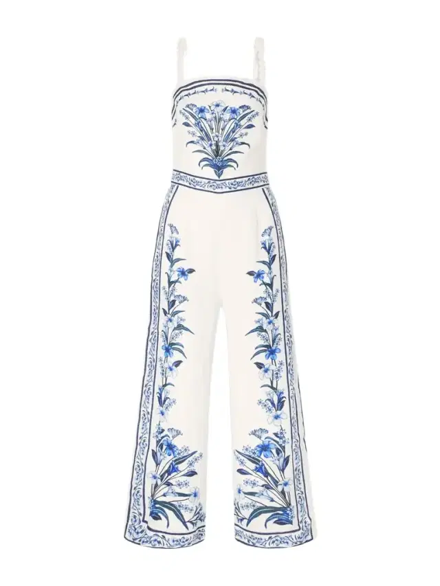 Flowers Arch Printed Linen Jumpsuit