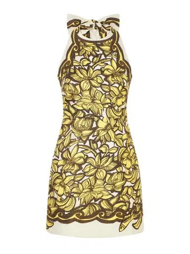 ALÉMAIS Mona Floral-print Hemp Mini Dress | Thumbnail 1 ALÉMAIS Mona Floral-print Hemp Mini Dress | Thumbnail 1