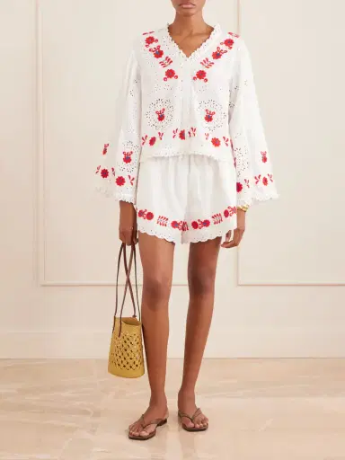 Sea Catharina Embroidered Cotton And Linen Shirt | Thumbnail 2 Sea Catharina Embroidered Cotton And Linen Shirt | Thumbnail 2