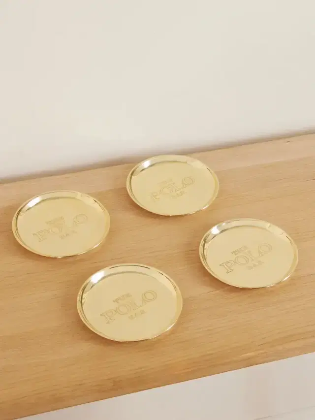 Ralph Lauren Home Polo Bar Gold-tone Coasters