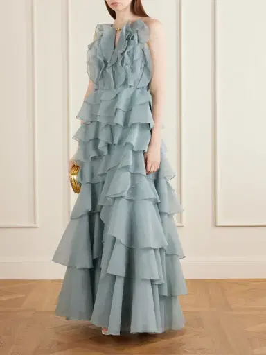 Aje Cleo Ruffled Tiered Organza Gown | Thumbnail 2 Aje Cleo Ruffled Tiered Organza Gown | Thumbnail 2