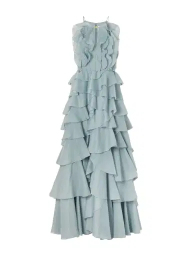 Aje Cleo Ruffled Tiered Organza Gown | Thumbnail 1 Aje Cleo Ruffled Tiered Organza Gown | Thumbnail 1