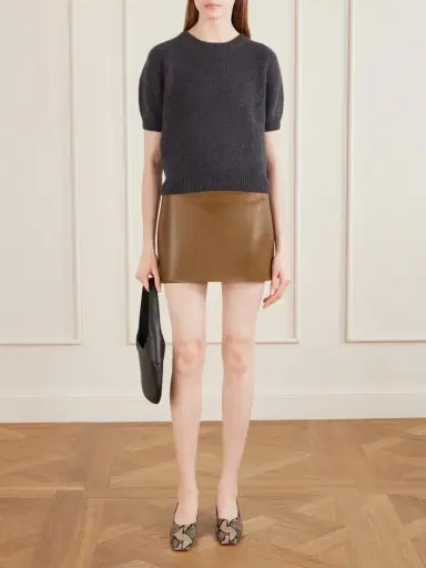 Khaite Golden Cropped Cashmere Sweater | Thumbnail 2