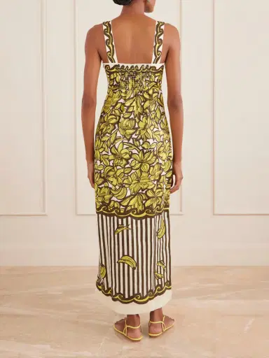 ALÉMAIS Mona Printed Hemp Midi Dress | Thumbnail 3 ALÉMAIS Mona Printed Hemp Midi Dress | Thumbnail 3