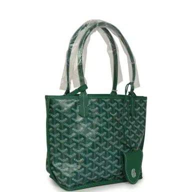 goyard Goyard Goyardine Anjou Green Mini Bag Palladium Hardware | Thumbnail 2