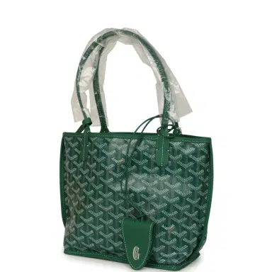 goyard Goyard Goyardine Anjou Green Mini Bag Palladium Hardware | Thumbnail 5