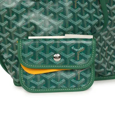 goyard Goyard Goyardine Anjou Green Mini Bag Palladium Hardware | Thumbnail 8