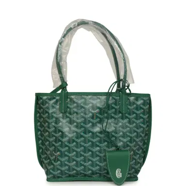 goyard Goyard Goyardine Anjou Green Mini Bag Palladium Hardware | Thumbnail 1