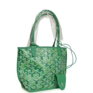 goyard Goyard Goyardine Anjou Meadow Green Mini Bag Palladium Hardware | Thumbnail 2 goyard Goyard Goyardine Anjou Meadow Green Mini Bag Palladium Hardware | Thumbnail 2