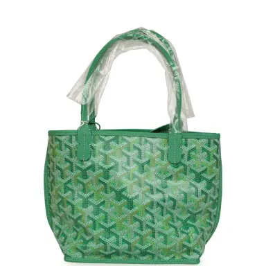 goyard Goyard Goyardine Anjou Meadow Green Mini Bag Palladium Hardware | Thumbnail 4 goyard Goyard Goyardine Anjou Meadow Green Mini Bag Palladium Hardware | Thumbnail 4