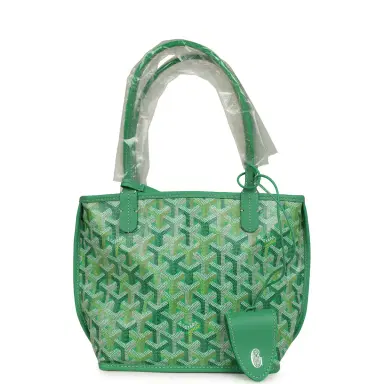 goyard Goyard Goyardine Anjou Meadow Green Mini Bag Palladium Hardware | Thumbnail 1 goyard Goyard Goyardine Anjou Meadow Green Mini Bag Palladium Hardware | Thumbnail 1