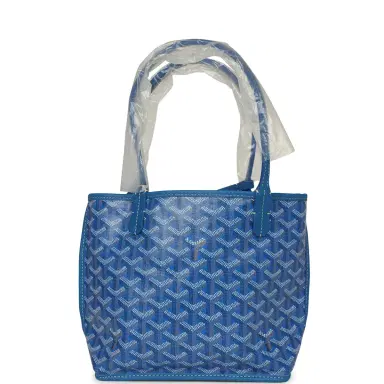 goyard Goyard Goyardine Anjou Sky Blue Mini Bag Palladium Hardware | Thumbnail 4
