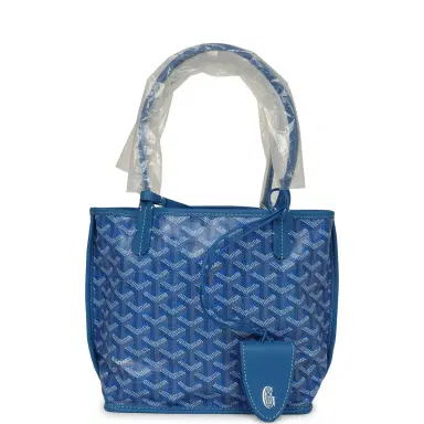 goyard Goyard Goyardine Anjou Sky Blue Mini Bag Palladium Hardware | Thumbnail 1