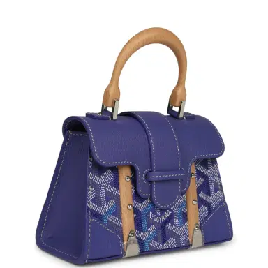 goyard Goyard Goyardine Canvas Blueberry Purple Saigon Structure Nano Palladium Hardware | Thumbnail 2
