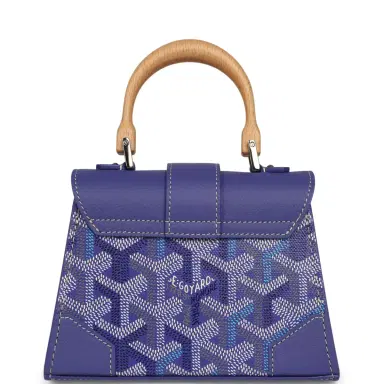 goyard Goyard Goyardine Canvas Blueberry Purple Saigon Structure Nano Palladium Hardware | Thumbnail 4