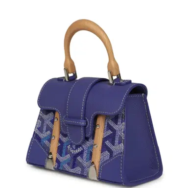 goyard Goyard Goyardine Canvas Blueberry Purple Saigon Structure Nano Palladium Hardware | Thumbnail 5