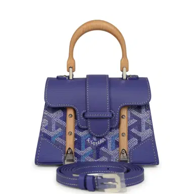 goyard Goyard Goyardine Canvas Blueberry Purple Saigon Structure Nano Palladium Hardware | Thumbnail 1