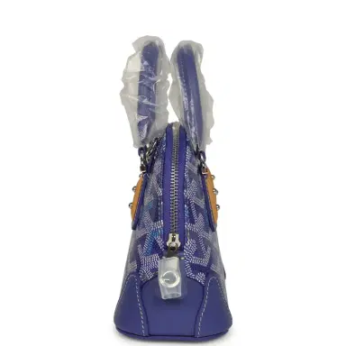 goyard Goyard Goyardine Canvas Blueberry Purple Vendome Nano Bag Palladium Hardware | Thumbnail 3