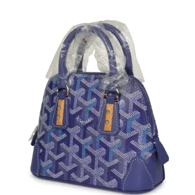 goyard Goyard Goyardine Canvas Blueberry Purple Vendome Nano Bag Palladium Hardware | Thumbnail 5