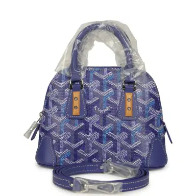 goyard Goyard Goyardine Canvas Blueberry Purple Vendome Nano Bag Palladium Hardware | Thumbnail 1