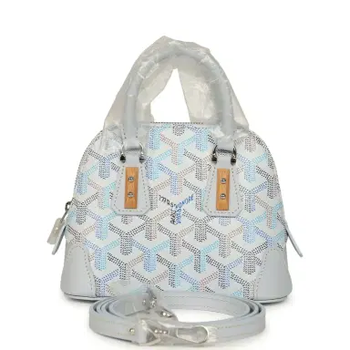 goyard Goyard Goyardine Canvas Polar Blue Vendome Nano Bag Palladium Hardware | Thumbnail 1