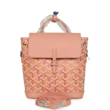 goyard Goyard Goyardine Canvas Powder Pink Mini Alpin Backpack Palladium Hardware | Thumbnail 1 goyard Goyard Goyardine Canvas Powder Pink Mini Alpin Backpack Palladium Hardware | Thumbnail 1