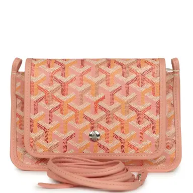 goyard Goyard Plumet Pocket Wallet Powder Pink Goyardine Palladium Hardware | Thumbnail 1 goyard Goyard Plumet Pocket Wallet Powder Pink Goyardine Palladium Hardware | Thumbnail 1
