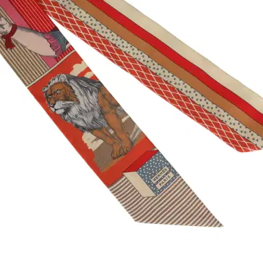 HERMÈS Hermes "Grand Theatre Nouveau" Jaune Rouge, Rose, Multi Silk | Thumbnail 3