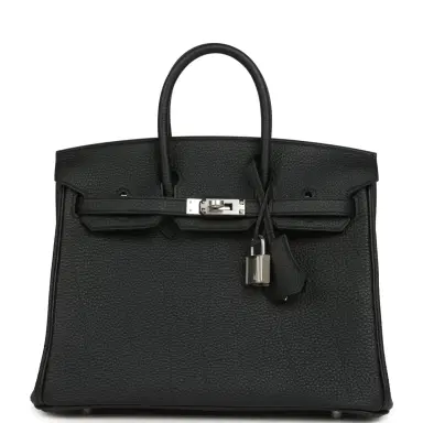 HERMÈS Hermes Birkin 25 Black Togo Palladium Hardware | Thumbnail 1 HERMÈS Hermes Birkin 25 Black Togo Palladium Hardware | Thumbnail 1